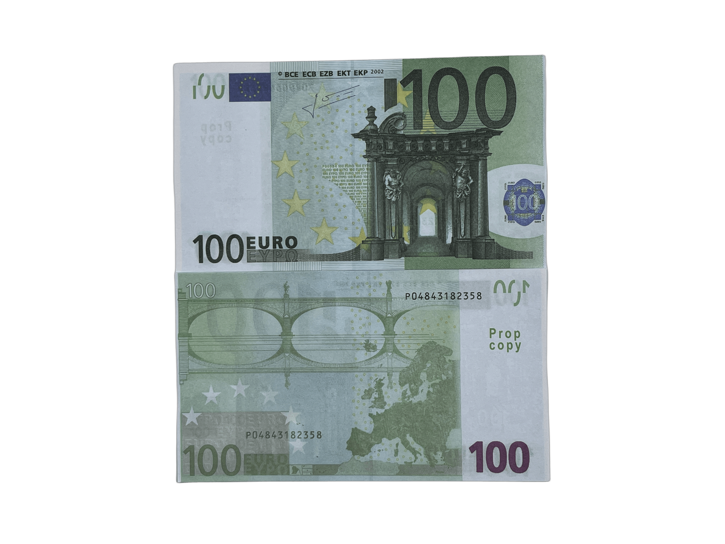 Prop Money 100 Euro €10,000 bills Full Print Prop Euro Stack