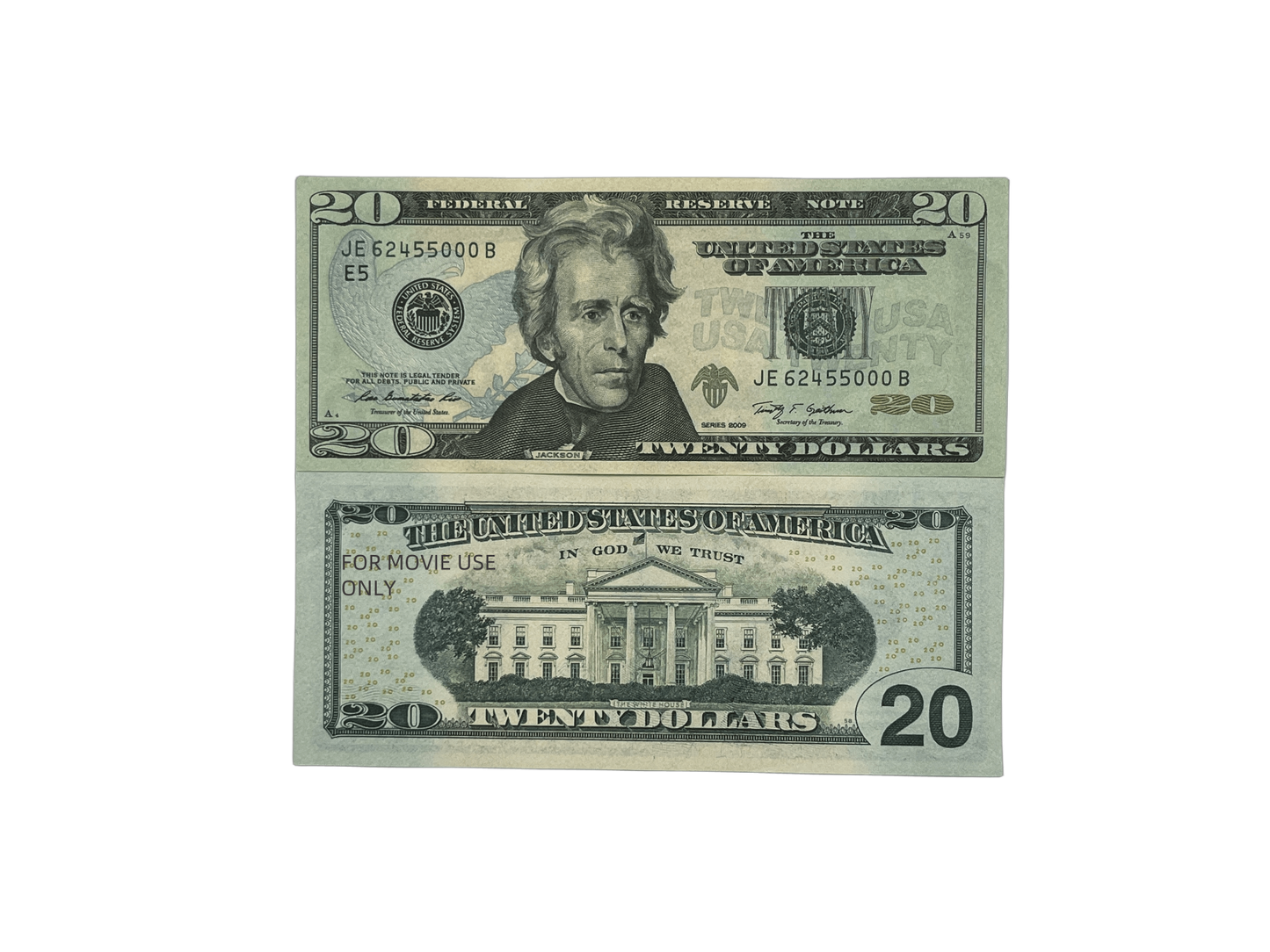 100PCS $2,000 Full Print Prop Money Stack