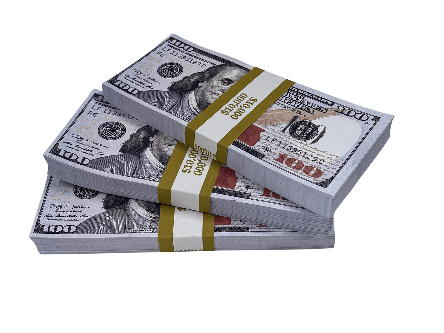 300PCS $30,000 Full Print Prop Money Stack