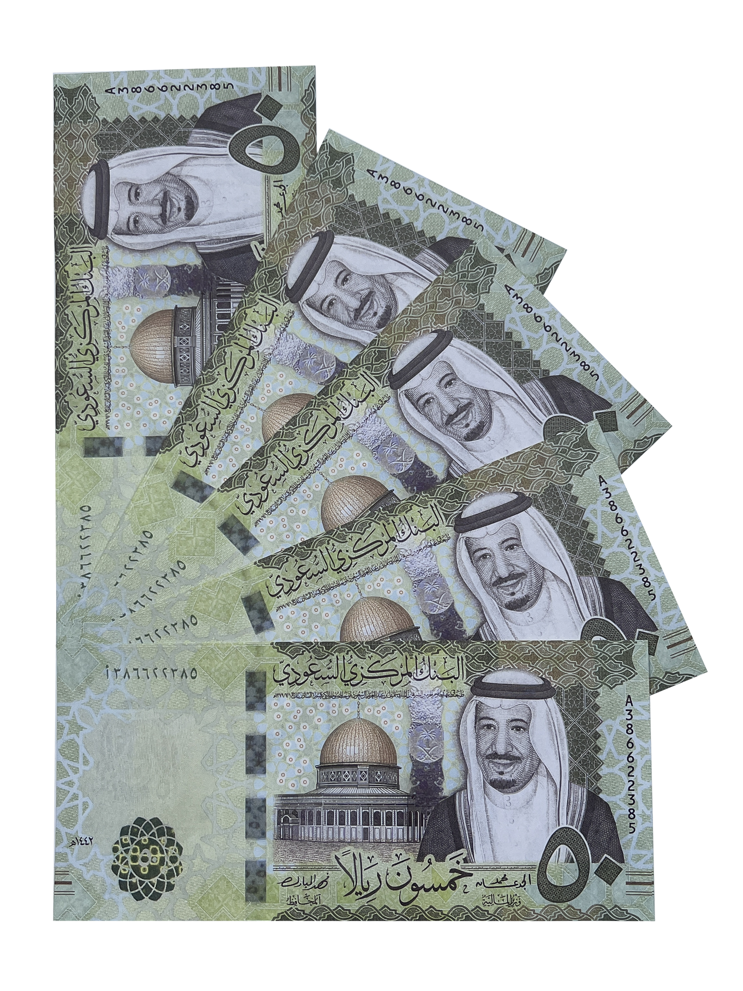 Series 50SAR ‘s Aged 5,000 Saudi Riyals Full Print Prop Money Stack