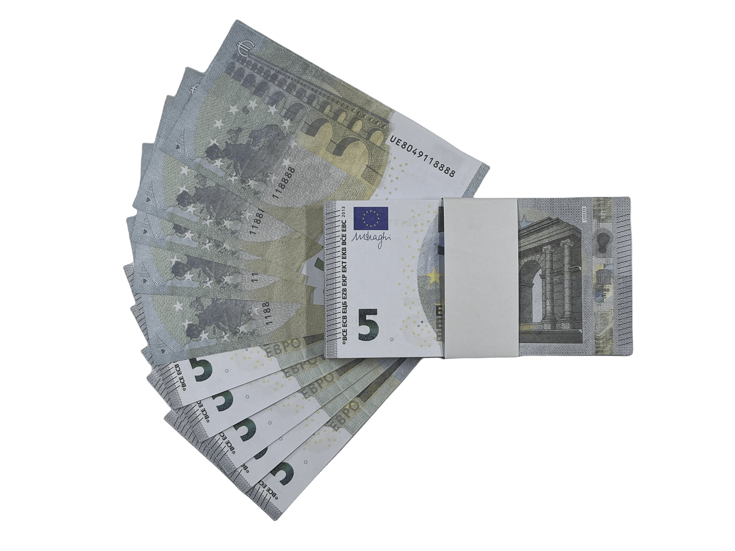 Prop Money 5 Euro €500 bills Full Print Prop Euro Stack