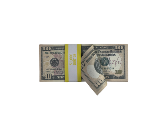 100PCS $1,000 Full Print Prop Money Stack