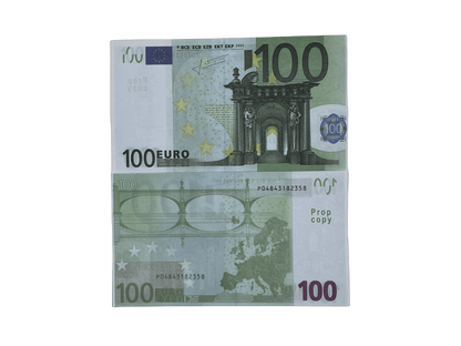 Prop Money 100 Euro €10,000 bills Full Print Prop Euro Stack