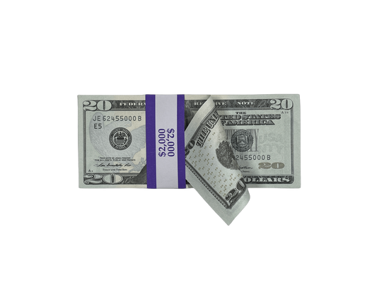 100PCS $2,000 Full Print Prop Money Stack