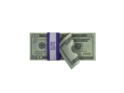 100PCS $2,000 Full Print Prop Money Stack