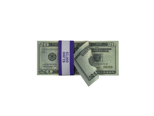 100PCS $2,000 Full Print Prop Money Stack