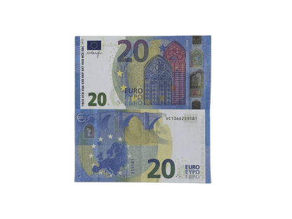 Prop Money 20 Euro €2000 bills Full Print Prop Euro Stack