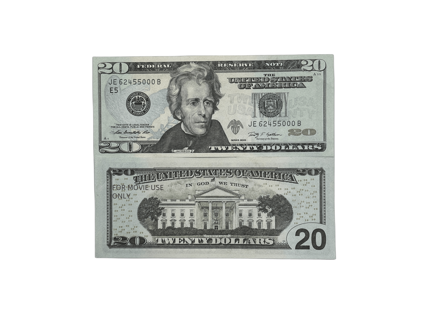 100PCS $2,000 Full Print Prop Money Stack
