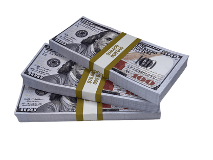 300PCS $30,000 Full Print Prop Money Stack