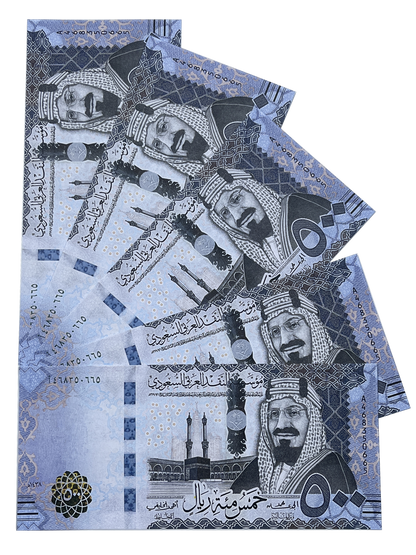 Series 500SAR ‘s Aged 50,000 Saudi Riyals Full Print Prop Money Stack
