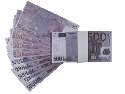Prop Money 500 Euro €50,000 bills Full Print Prop Euro Stack