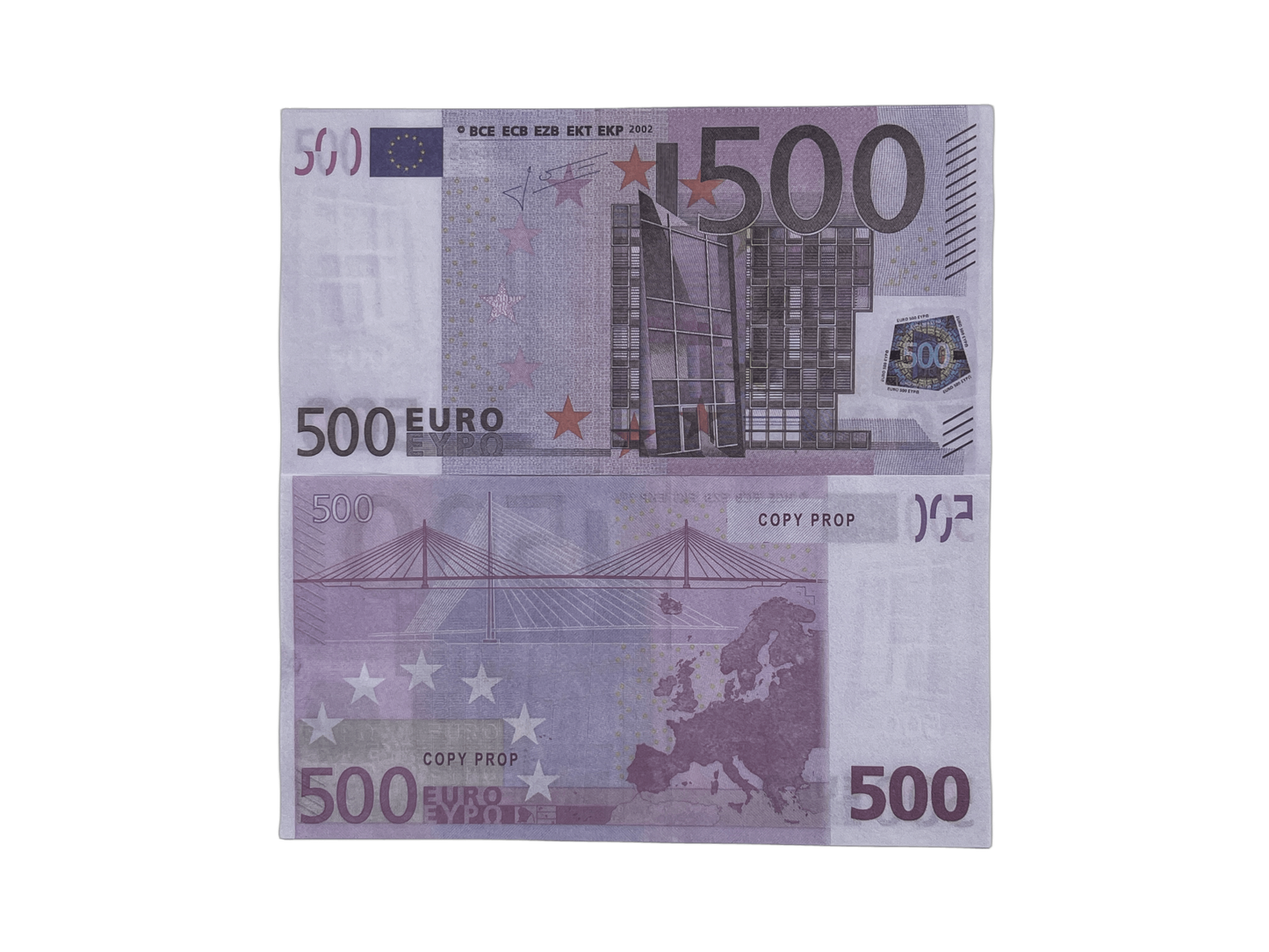 Prop Money 500 Euro €50,000 bills Full Print Prop Euro Stack