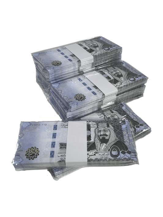 Series 500SAR ‘s Aged 500,000 Saudi Riyals Full Print Prop Money Stack
