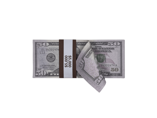 100PCS $5,000 Full Print Prop Money Stack