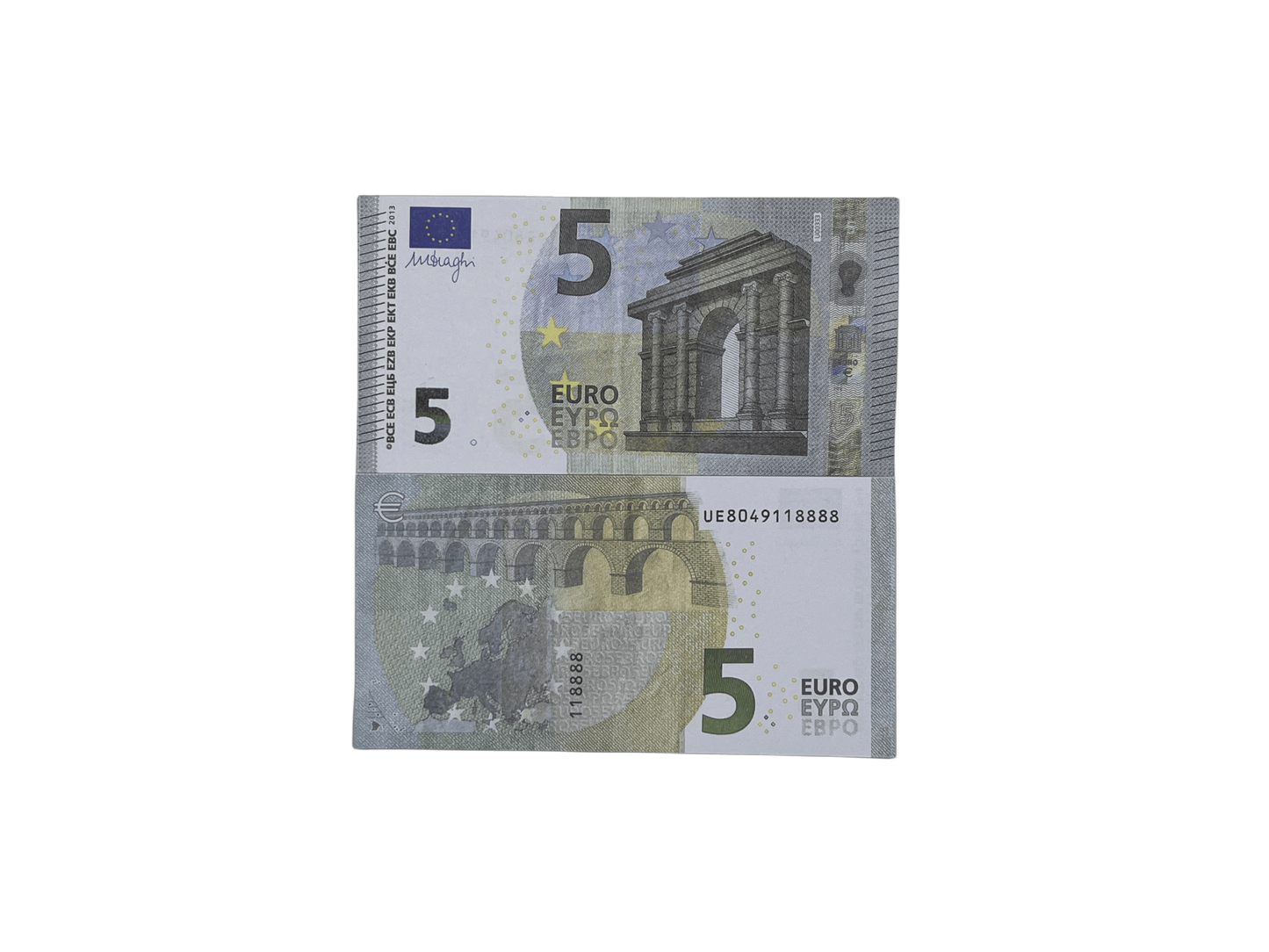 Prop Money 5 Euro €500 bills Full Print Prop Euro Stack
